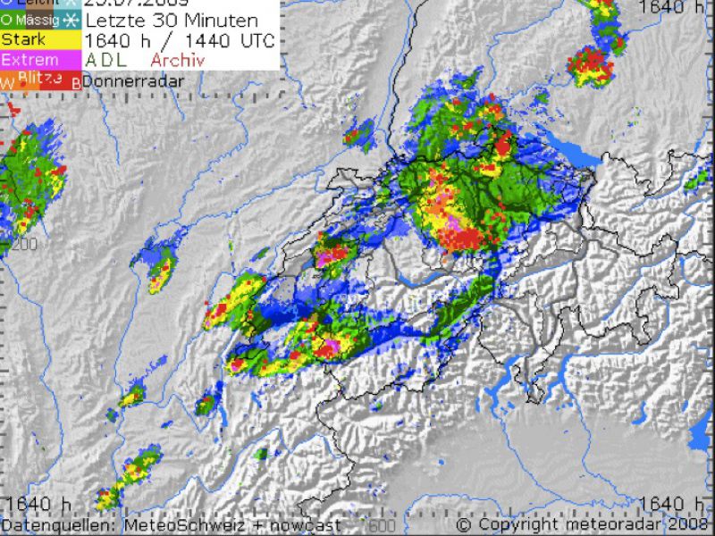 Donnerradar (Blitzdaten)